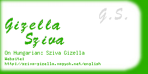 gizella sziva business card